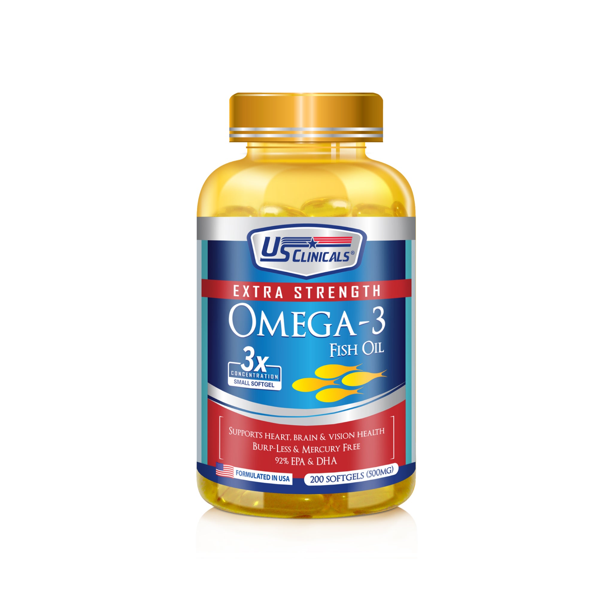 优思克利® 特强 Omega-3 鱼油 200 粒