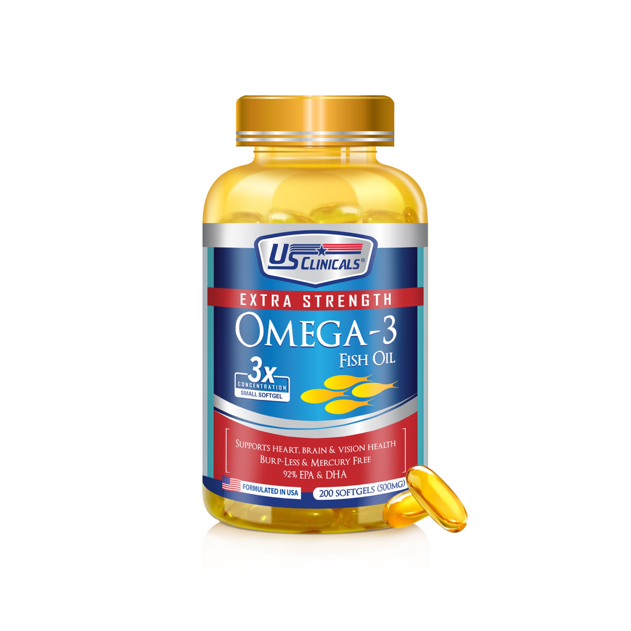 优思克利® 特强 Omega-3 鱼油 200 粒