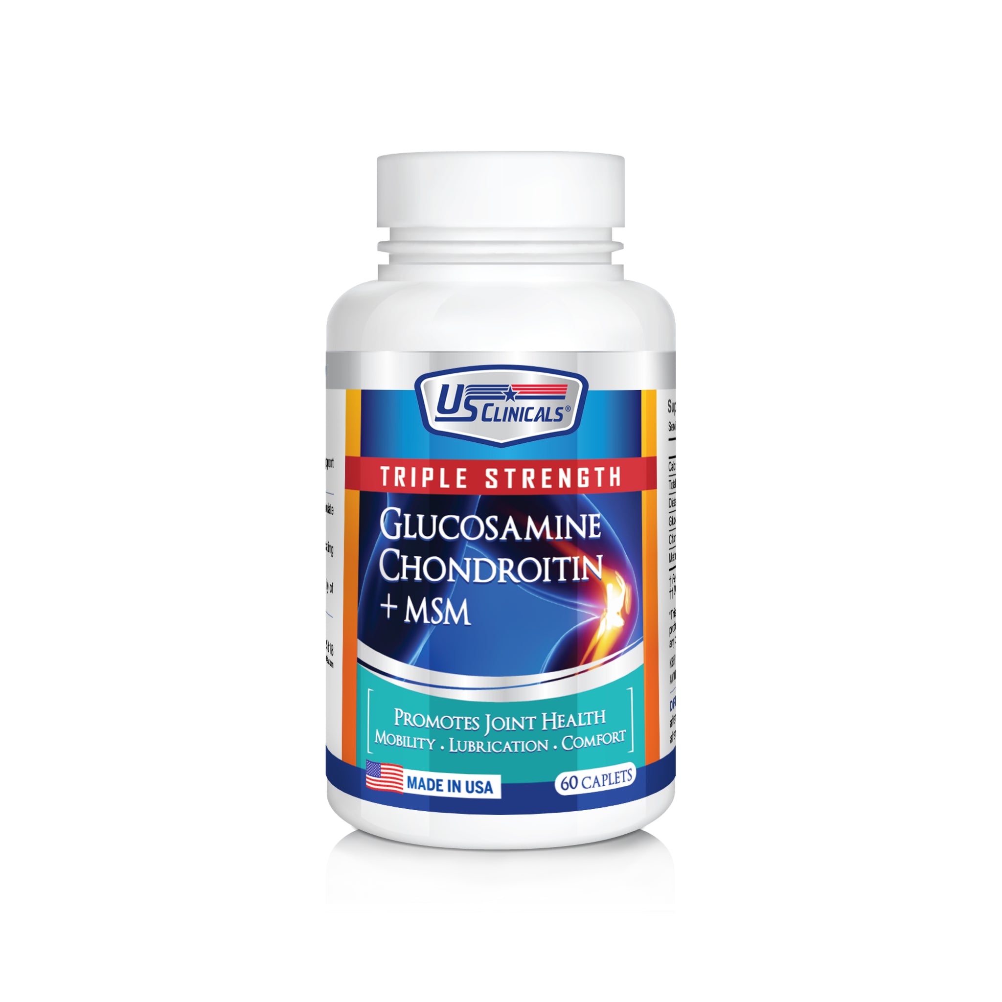 US Clinicals® Triple Strength Glucosamine Chondroitin + MSM.